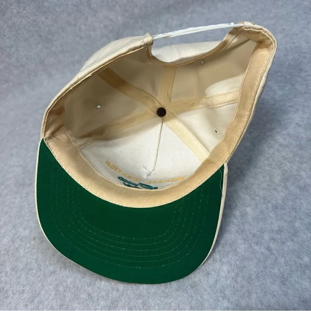 Vintage Michael Waltrip Cox Wood Racing Hat Adult OSFA White NASCAR Trucker Race